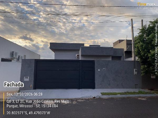 Casa - Venda, RESIDENCIAL MAIS PARQUE MIRASSOL, MIRASSOL, SP